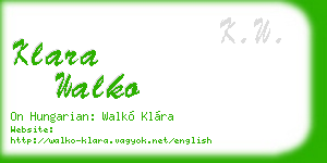 klara walko business card